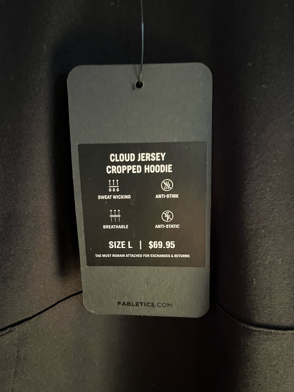 Fabletics Cropped Cloud Hoodie Large - Picture 3 of 3